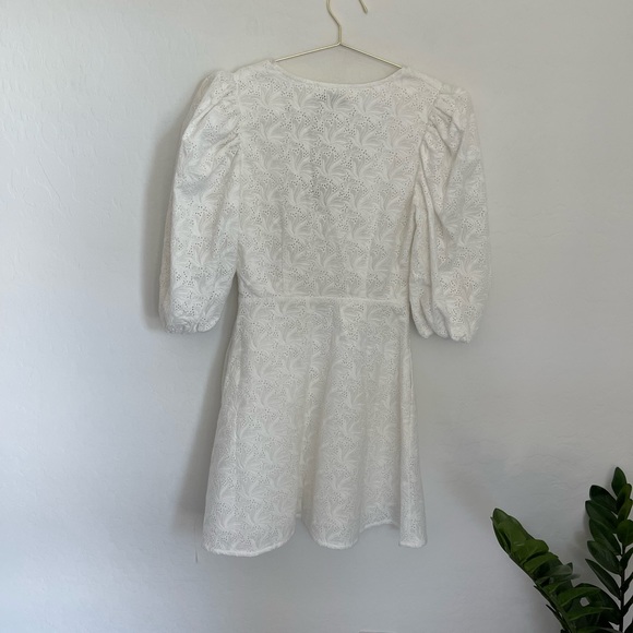 NICHOLAS Danni Bow-detail Broderie Anglaise Feathering Eyelet Dress Sz 4 NWT - Picture 8 of 9